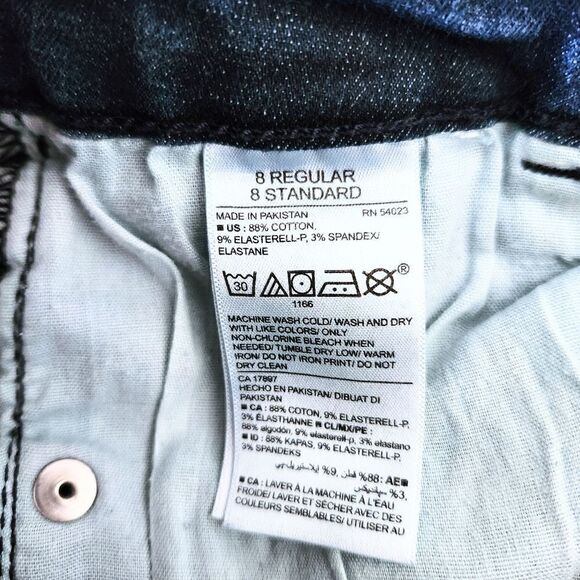 Old Navy Rockstar Mid-Rise Skinny Jeans Dark Wash Size 8 REG - Picture 2 of 8